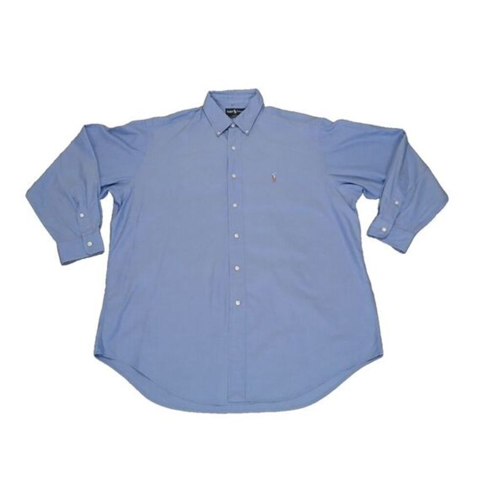 Polo Ralph Lauren Yarmouth Long Sleeve Blue Shirt Mens 16‎ 1\2 -33 Cotton Oxford